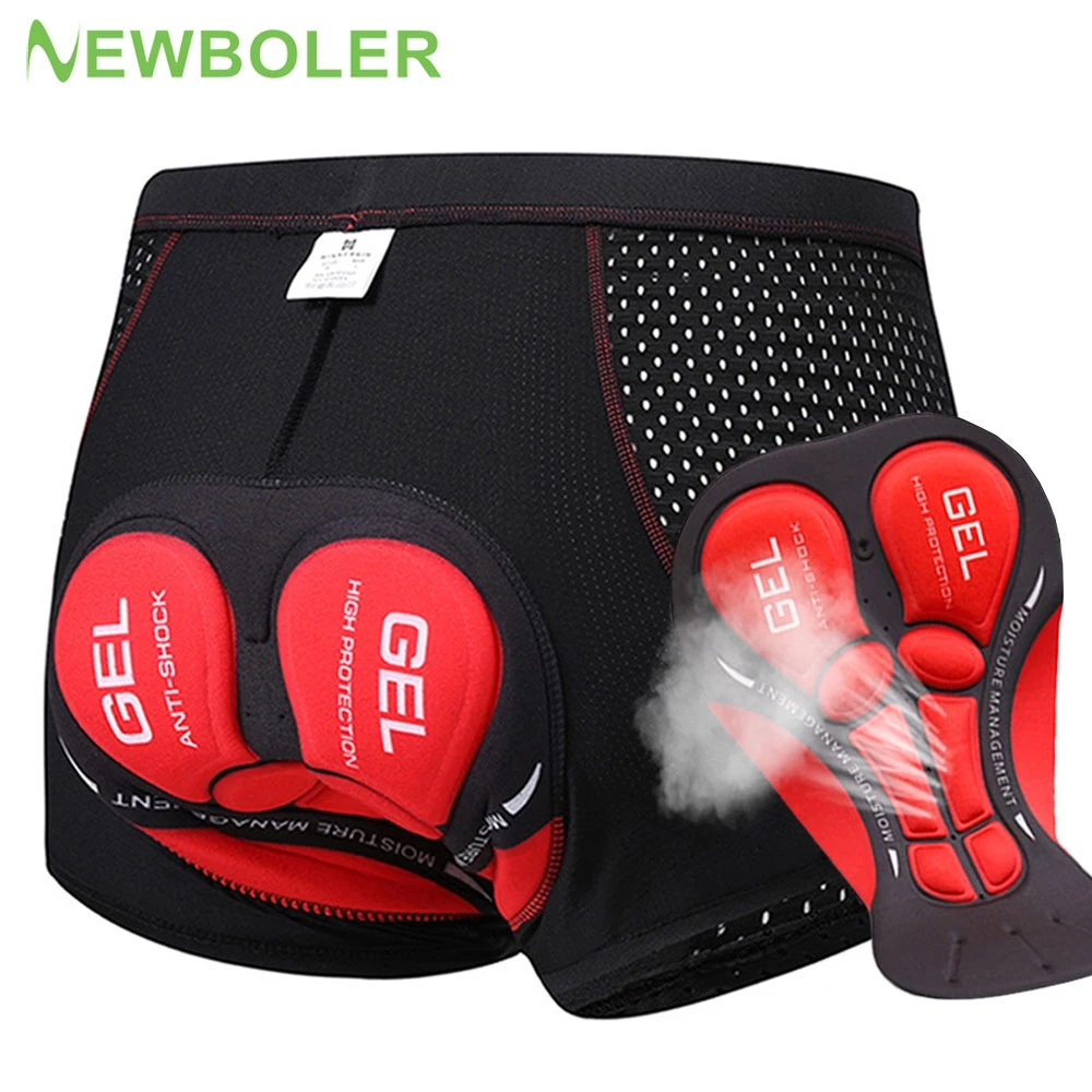 Padded Cycling Shorts 5D Gel - NEWBOLER Pantaloncini da ciclismo Maglia traspirante
