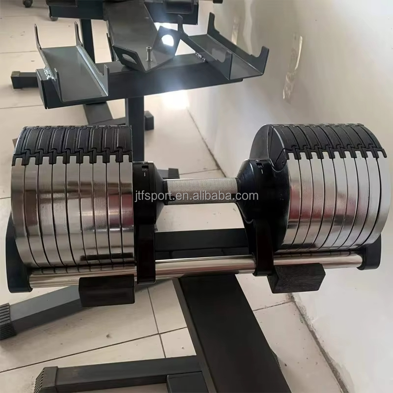 Adjustable Dumbbell Pair 40Kg - Manubrio regolabile professionale in metallo cromato